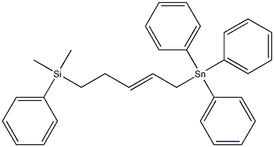(E)-5-(Dimethylphenylsilyl)-1-(triphenylstannyl)-2-pentene Struktur