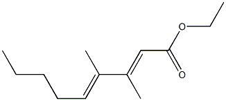 (4E)-3,4-Dimethyl-2,4-nonadienoic acid ethyl ester Struktur