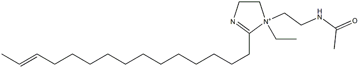 1-[2-(Acetylamino)ethyl]-1-ethyl-2-(13-pentadecenyl)-2-imidazoline-1-ium Struktur