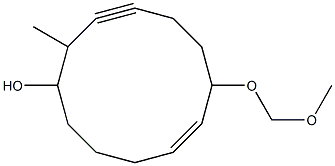 (8Z)-2-Methyl-7-(methoxymethoxy)-8-cyclododecen-3-yn-1-ol Structure
