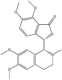 (S)-3-[(1R)-2-Methyl-6,7-dimethoxy-1,2,3,4-tetrahydroisoquinoline-1-yl]-6,7-dimethoxyisobenzofuran-1(3H)-one Structure