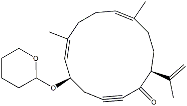 (5R,6E,10E,14S)-14-(1-Methylethenyl)-7,11-dimethyl-5-[(tetrahydro-4H-pyran)-2-yloxy]cyclotetradeca-6,10-dien-2-yn-1-one