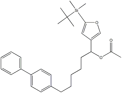 Acetic acid 1-[5-(tert-butyldimethylsilyl)-3-furyl]-6-(biphenyl-4-yl)hexyl ester Struktur