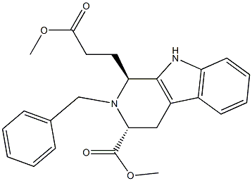[1S,3R,(-)]-2-Benzyl-3-methoxycarbonyl-1,2,3,4-tetrahydro-9H-pyrido[3,4-b]indole-1-propanoic acid methyl ester