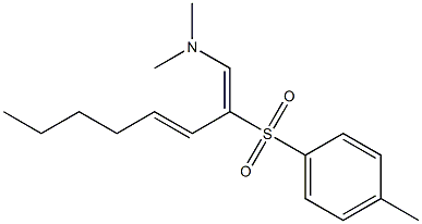  (1E,3E)-N,N-Dimethyl-2-(p-tolylsulfonyl)-1,3-octadien-1-amine
