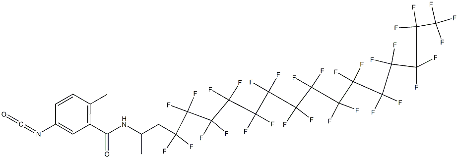3-イソシアナト-6-メチル-N-[2-(ヘントリアコンタフルオロペンタデシル)-1-メチルエチル]ベンズアミド 化学構造式