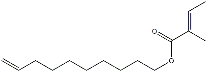 (E)-2-Methyl-2-butenoic acid 9-decenyl ester Struktur