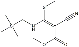(E)-2-Cyano-3-methylthio-3-[(trimethylsilylmethyl)amino]propenoic acid methyl ester Struktur