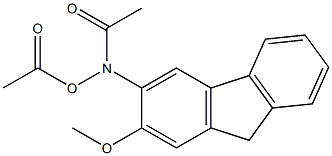 N-Acetyloxy-N-(2-methoxy-9H-fluoren-3-yl)acetamide Struktur