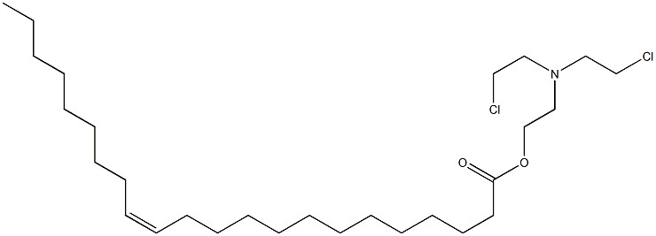 (Z)-13-Docosenoic acid 2-[bis(2-chloroethyl)amino]ethyl ester Structure