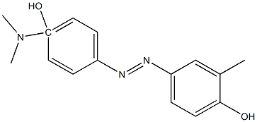 4-[[4-(N,N-ジメチルアミノ)フェニル]アゾ]-2-メチルフェノール 化学構造式