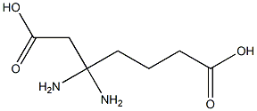 3,3-ジアミノピメリン酸 化学構造式