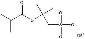 2-(メタクリロイルオキシ)-2-メチル-1-プロパンスルホン酸ナトリウム 化学構造式