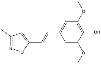 4-[(E)-2-(3-Methyl-5-isoxazolyl)ethenyl]-2,6-dimethoxyphenol Struktur