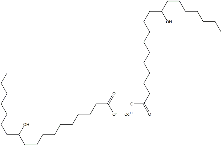 Bis(11-hydroxyoctadecanoic acid)cadmium salt Structure