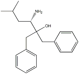 [S,(+)]-3-Amino-2-benzyl-5-methyl-1-phenyl-2-hexanol Structure