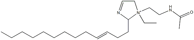 1-[2-(Acetylamino)ethyl]-1-ethyl-2-(3-tridecenyl)-3-imidazoline-1-ium Struktur