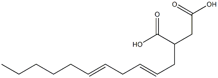 (2,5-ウンデカジエニル)こはく酸 化学構造式