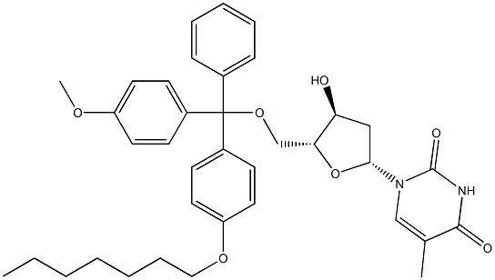 5'-O-[(4-Heptyloxyphenyl)(4-methoxyphenyl)(phenyl)methyl]thymidine