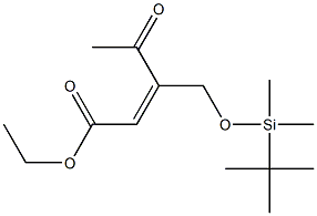 3-[(tert-Butyldimethylsiloxy)methyl]-4-oxo-2-pentenoic acid ethyl ester Structure