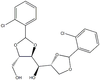 2-O,3-O:5-O,6-O-Bis(2-chlorobenzylidene)-D-glucitol Structure