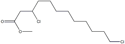 3,12-Dichlorolauric acid methyl ester Struktur