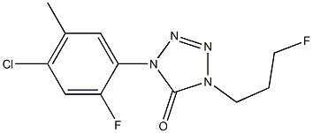 1-(2-フルオロ-4-クロロ-5-メチルフェニル)-4-(3-フルオロプロピル)-1H-テトラゾール-5(4H)-オン 化学構造式
