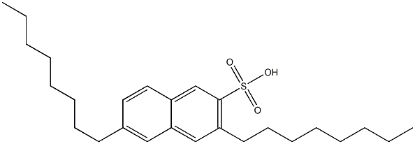 3,6-Dioctyl-2-naphthalenesulfonic acid Structure