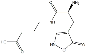 4-[[(S)-2-Amino-3-[(2,5-dihydro-5-oxoisoxazol)-4-yl]propanoyl]amino]butanoic acid Structure