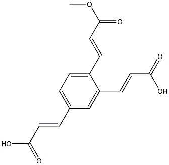 3,3',3''-(1,2,4-Benzenetriyl)tris(acrylic acid methyl) ester Structure