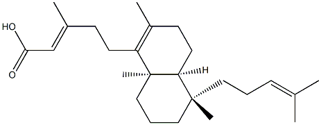 [E,(+)]-3-Methyl-5-[[(4aS,5S,8aS)-3,4,4a,5,6,7,8,8a-octahydro-5-(4-methyl-3-pentenyl)-2,5,8a-trimethylnaphthalene]-1-yl]-2-pentenoic acid Structure