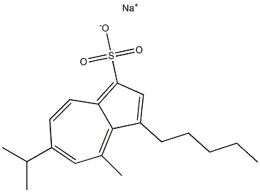 6-Isopropyl-3-pentyl-4-methylazulene-1-sulfonic acid sodium salt Struktur