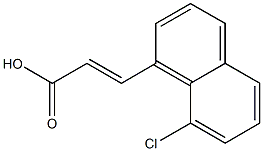 (E)-3-(8-クロロ-1-ナフタレニル)アクリル酸 化学構造式