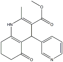 1,4,5,6,7,8-Hexahydro-2-methyl-4-(3-pyridinyl)-5-oxoquinoline-3-carboxylic acid methyl ester 结构式