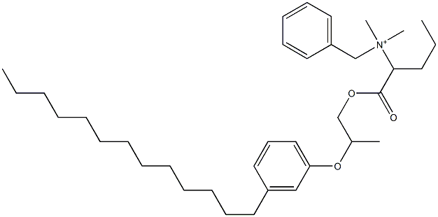  N,N-Dimethyl-N-benzyl-N-[1-[[2-(3-tridecylphenyloxy)propyl]oxycarbonyl]butyl]aminium