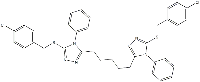 5,5'-(1,5-Pentanediyl)bis[4-(phenyl)-3-(4-chlorobenzylthio)-4H-1,2,4-triazole]