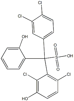 (3,4-Dichlorophenyl)(2,6-dichloro-3-hydroxyphenyl)(2-hydroxyphenyl)methanesulfonic acid