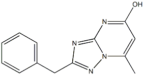 2-ベンジル-7-メチル[1,2,4]トリアゾロ[1,5-a]ピリミジン-5-オール 化学構造式