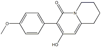 6,7,8,9-Tetrahydro-2-hydroxy-3-(4-methoxyphenyl)-4H-quinolizin-4-one Structure