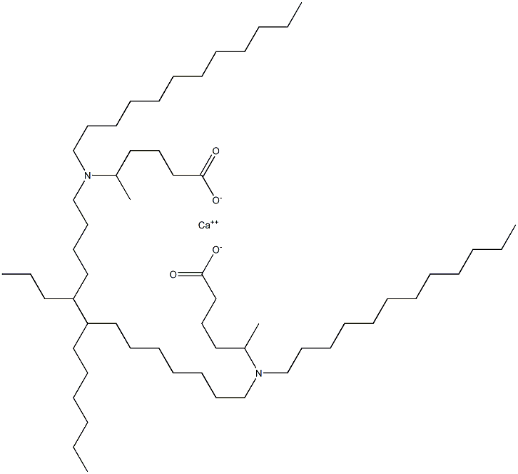 Bis[5-(didodecylamino)hexanoic acid]calcium salt Structure