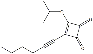 4-イソプロピルオキシ-3-(1-ヘキシニル)-3-シクロブテン-1,2-ジオン 化学構造式