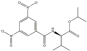 N-(3,5-ジニトロベンゾイル)-D-バリンイソプロピル 化学構造式