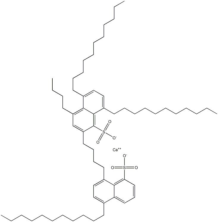 Bis(5,8-diundecyl-1-naphthalenesulfonic acid)calcium salt Structure