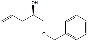 (R)-1-(ベンジルオキシ)-2-ヒドロキシ-4-ペンテン 化学構造式