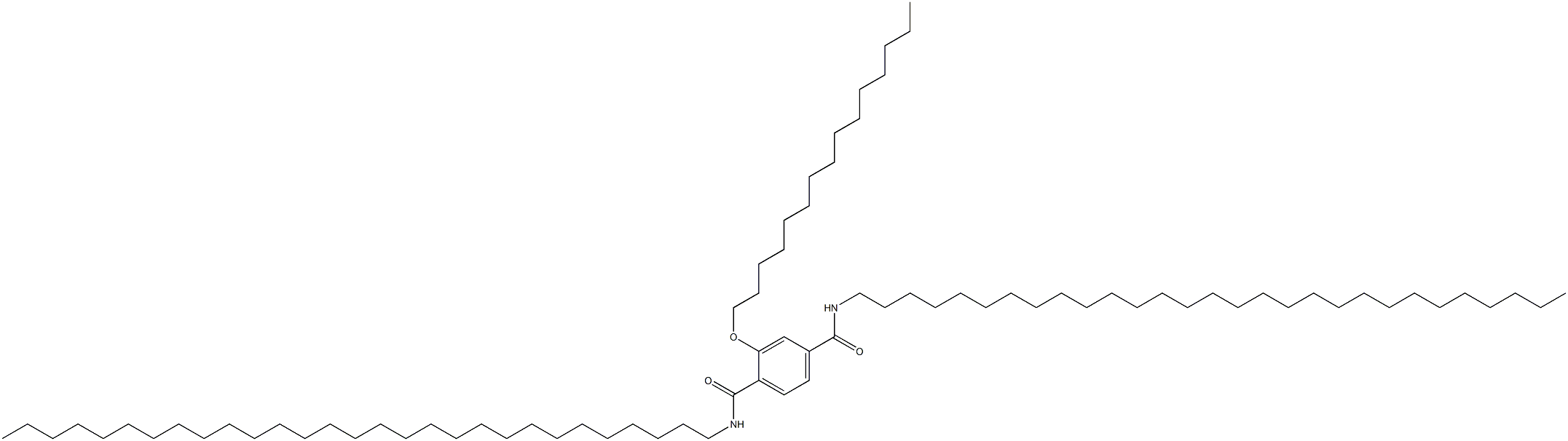 2-(ペンタデシルオキシ)-N,N'-ジノナコシルテレフタルアミド 化学構造式