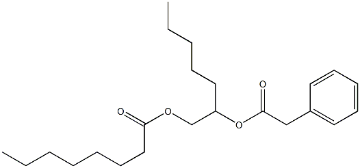 Heptane-1,2-diol 1-octanoate 2-(phenylacetate) Structure