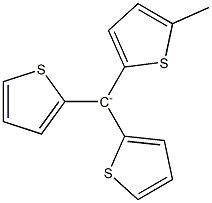 Bis(2-thienyl)(5-methyl-2-thienyl)methyl cation Structure