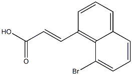 (E)-3-(8-Bromo-1-naphthalenyl)acrylic acid Struktur