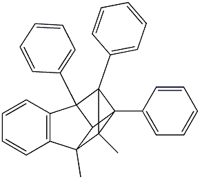 2,2a,7,7a-Tetrahydro-2,2a-dimethyl-1,7,8-triphenyl-1,2,7-metheno-1H-cyclobut[a]indene Struktur