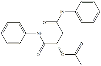 [S,(+)]-2-(アセチルオキシ)-N,N'-ジフェニルスクシンアミド 化学構造式